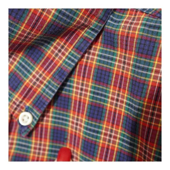 VTG Ralph Lauren Blake Red Plaid‎ Long Sleeve Button Down Pony Logo Sz L - Picture 4 of 9